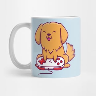 Cute Dog Gaming Cartoon Mug